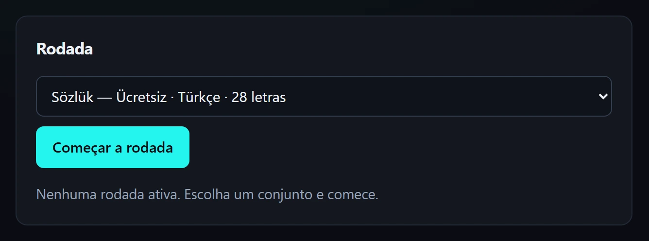 Entre ao vivo e depois comece a rodada