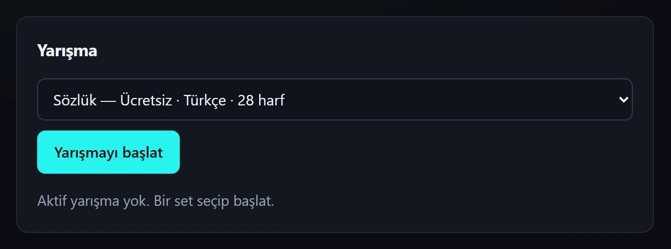 Canlı yayına gir, sonra yarışmayı başlat